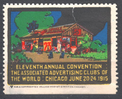 SHOP MARKET STORE - Associated Advertising Clubs Of The World CONVENTION 1915 USA Chicago LABEL CINDERELLA VIGNETTE - Unclassified