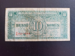 Tchecoslovaquie  Billet  10 Korun 1945 - Checoslovaquia