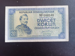 Tchecoslovaquie  Billet  20 Korun 1945 TBE - Czechoslovakia