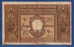 ITALIAN SOMALILAND - P.14a3  – 20 Somali 1950 Circulated / F/VF, S/n A020 033847 Signatures: Ciancimino & Inserra - Terra Di Somalia