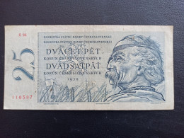 Tchecoslovaquie  Billet  25 Korun 1958 - Tchécoslovaquie