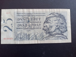 Tchecoslovaquie  Billet  25 Korun 1961 TBE - Tchécoslovaquie