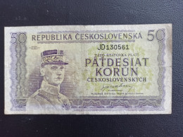 Tchecoslovaquie  Billet  50 Korun 1945 - Tchécoslovaquie