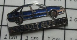 311c Pin's Pins / Beau Et Rare / AUTOMOBILES / RENAULT SAFRANE BLEUE - Renault