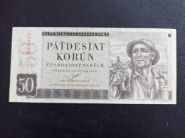 Tchecoslovaquie  Billet  50 Korun 1950 Tbe+ - Czechoslovakia