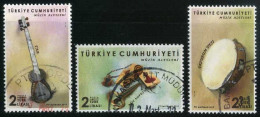 Türkiye 2019 Mi 4482-4484 Musical Instruments, Tar, Ağız Kopuzu, Erzurum Defi | Music - Used Stamps