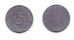Germany 5 Reichspfennig 1940 D WWII Issue - 5 Reichspfennig