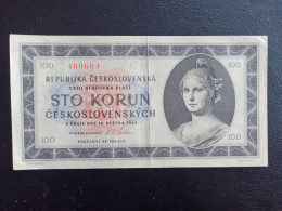 Tchecoslovaquie  Billet  100 Korun 1945  Tbe+ - Czechoslovakia