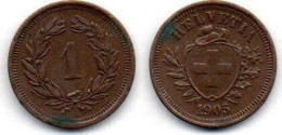 MA 22721 / Suisse - Switzerland - Schweiz 1 Rappen 1905 B TB+ - Andere & Zonder Classificatie