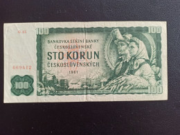 Tchecoslovaquie  Billet  100 Korun 1961  Tbe - Czechoslovakia