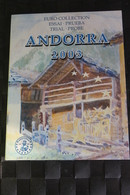 Andorra Kursmünzensatz 2003; EURO Pattern Set; Prueba, Probemünzen Im Folder - Variétés Et Curiosités