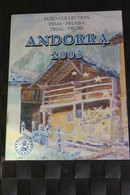 Andorra Kursmünzensatz 2003; EURO Pattern Set; Prueba, Probemünzen Im Folder - Varietà E Curiosità