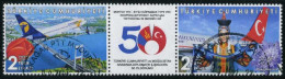 Türkiye 2019 Mi 4528-4529 Diplomacy With Mongolia, Airplane, Bridges, Flower, Camel, Flag, Suit, Costume - Usados