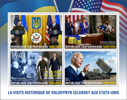 Central Africa  2023 Volodymyr Zelenskyy Visits United States. W.Churchill.  (143a) OFFICIAL ISSUE - Sir Winston Churchill