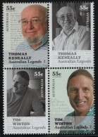 Australia 2010 MNH Sc 3211a 55c Thomas Keneally, Tim Winton Block - Mint Stamps