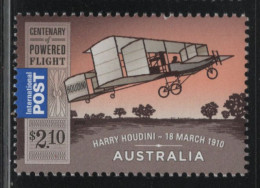 Australia 2010 MNH Sc 3229 $2.10 Bi-plane Harry Houdini 18 March 1910 - Mint Stamps