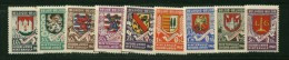 Belgium *SECOURS HIVER-SEALS  9 PROVINCES-9vals-1940-REICH WW2 OCCUPATION-Mint Hinged - Altri & Non Classificati