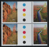 Australia 2010 MNH Sc 3265a 55c Purnululu, Kakadu Parks UNESCO Gutter - Mint Stamps