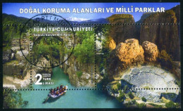 Türkiye 2019 Mi 4540 [Block 193] Köprülü Canyon National Park, Tourism, Boat - Usados