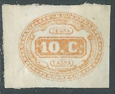 1863 REGNO SEGNATASSE 10 CENT SENZA GOMMA - P11 - Segnatasse