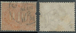 1869 REGNO SEGNATASSE USATO 10 CENT DIFETTOSO - P11 - Postage Due