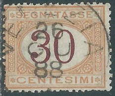 1870-74 REGNO SEGNATASSE USATO 30 CENT - P12-2 - Taxe