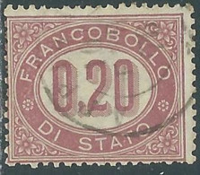 1875 REGNO SERVIZIO DI STATO USATO 20 CENT - P12-2 - Officials