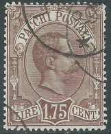 1884-86 REGNO PACCHI POSTALI USATO 1,75 LIRE - P1-7 - Paketmarken