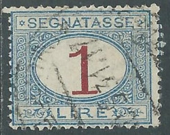 1890-94 REGNO SEGNATASSE USATO 1 LIRA - P13-5 - Impuestos