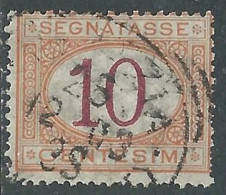 1890-94 REGNO SEGNATASSE USATO 10 CENT - P13-5 - Segnatasse