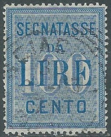 1903 REGNO SEGNATASSE USATO 100 LIRE - P1 - Strafport