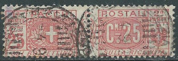 1914-22 REGNO PACCHI POSTALI USATO 25 CENT - P31-8 - Pacchi Postali