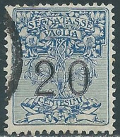 1924 REGNO SEGNATASSE PER VAGLIA USATO 20 CENT - P13-9 - Strafport Voor Mandaten