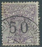 1924 REGNO SEGNATASSE PER VAGLIA USATO 50 CENT - P13-9 - Vaglia Postale