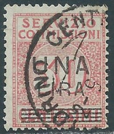 1925 REGNO SERVIZIO COMMISSIONI USATO SOPRASTAMPATO 1 LIRA SU 30 CENT - P13-8 - Vaglia Postale