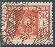 1934 REGNO SEGNATASSE USATO 1 LIRA - P13-8 - Taxe