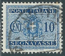 1934 REGNO SEGNATASSE USATO 10 CENT - P13-8 - Portomarken