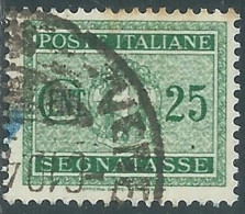 1934 REGNO SEGNATASSE USATO 25 CENT - P13-8 - Portomarken