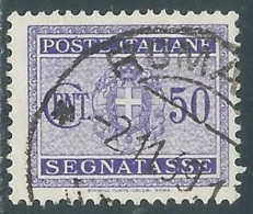 1934 REGNO SEGNATASSE USATO 50 CENT - P13-8 - Portomarken
