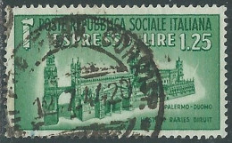 1944 RSI ESPRESSO USATO DUOMO DI PALERMO - P1-9 - Eilsendung (Eilpost)