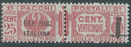 1944 RSI PACCHI POSTALI 25 CENT MNH ** - P31-10 - Paquetes Postales