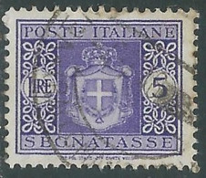 1945 LUOGOTENENZA SEGNATASSE USATO 5 LIRE - P13-8 - Impuestos