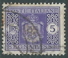 1945 LUOGOTENENZA SEGNATASSE USATO 5 LIRE - P13-9 - Impuestos