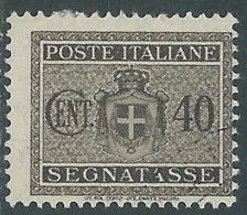 1945 LUOGOTENENZA SEGNATASSE USATO 40 CENT - P13-3 - Portomarken