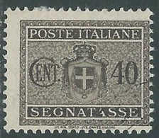 1945 LUOGOTENENZA SEGNATASSE USATO 40 CENT - P13-3 - Strafport