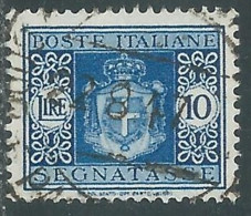 1946 LUOGOTENENZA SEGNATASSE USATO 10 LIRE - P13-4 - Postage Due