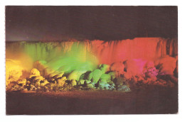 NIAGARA FALLS (CANADÁ) • AMERICAN FALLS ILLUMINATED IN WINTER - Moderne Ansichtskarten