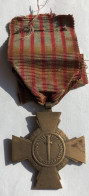 Médaille Croix Du Combattant - Guerre 14-18 WW1 - France