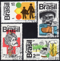Ref. BR-1268-71-C BRAZIL 1972 - PRO RURAL, MAN LAND,OSWALDO CRUZ,MI# 1352-55,CANCELED NH, AGRICULTURE 4V Sc# 1268-1271 - Agriculture