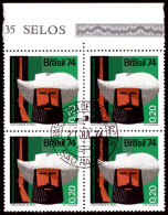 Ref. BR-1354-QC BRAZIL 1974 - FERNAO DIAS PAES,PIONEER,EXPLORERS,MI# 1443,CANCELED 1ST DAY NH, FAMOUS PEOPLE 4V Sc# 1354 - Gebraucht